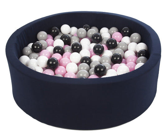 Soft Jersey ball pit with 200 balls, navy