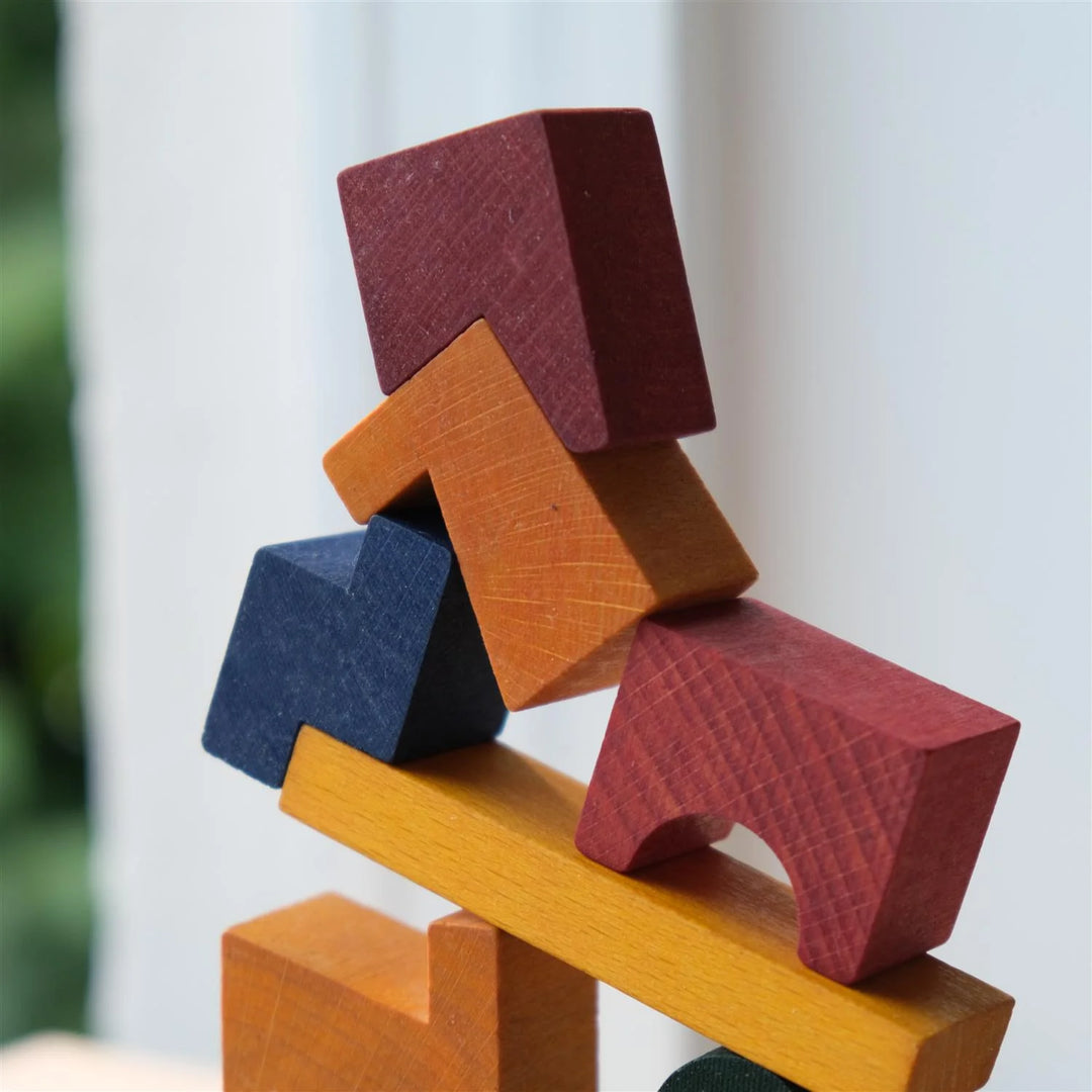 Wooden Tower Puzzle - Colorful