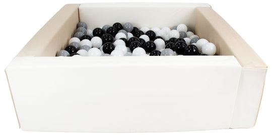 Square eco-leather ball pit with 200 balls, 5 elements