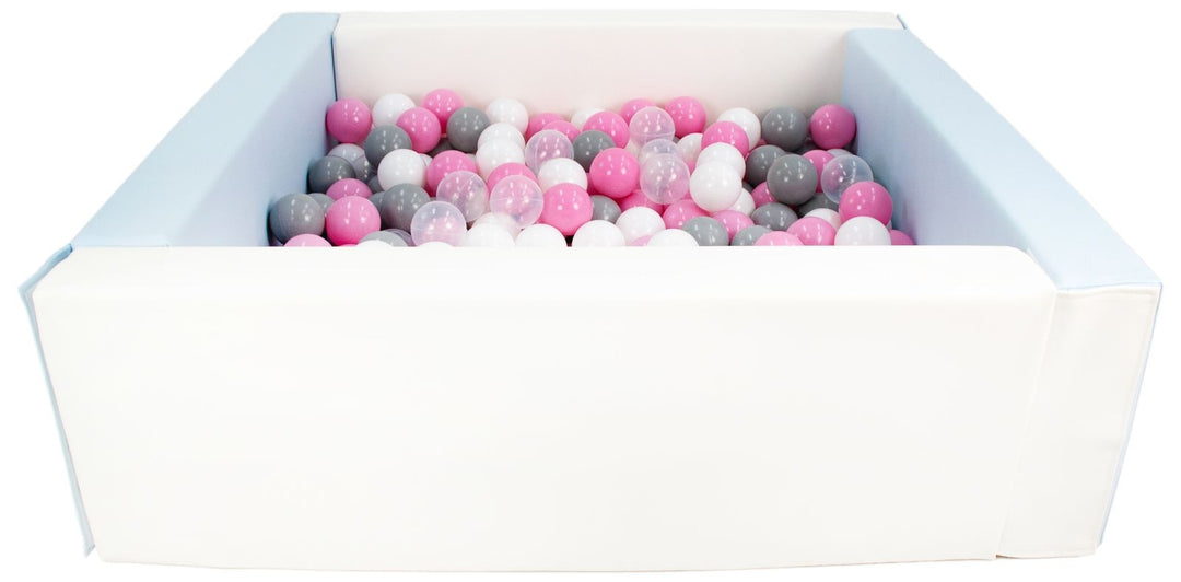 Square eco-leather ball pit with 200 balls, 5 elements