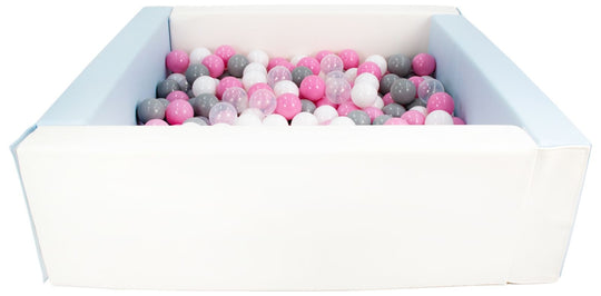 Square eco-leather ball pit with 200 balls, 5 elements