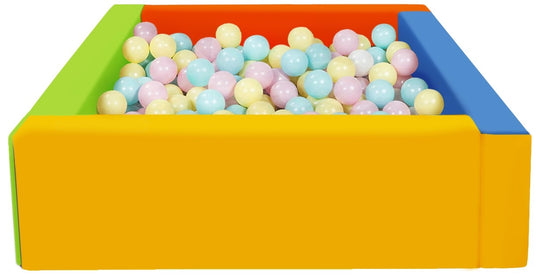Square eco-leather ball pit with 200 balls, 5 elements