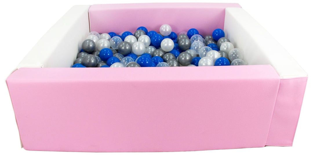 Square eco-leather ball pit with 200 balls, 5 elements