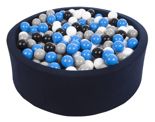 Soft Jersey ball pit with 450 balls, navy