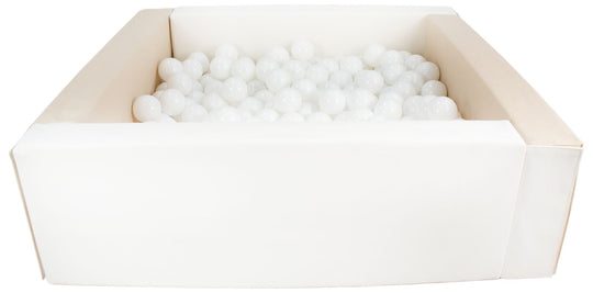 Square eco-leather ball pit with 300 balls, 5 elements