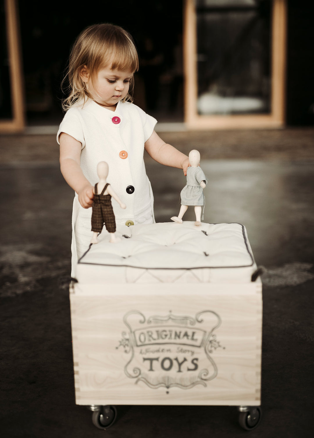 Wooden Beech Doll with Dress