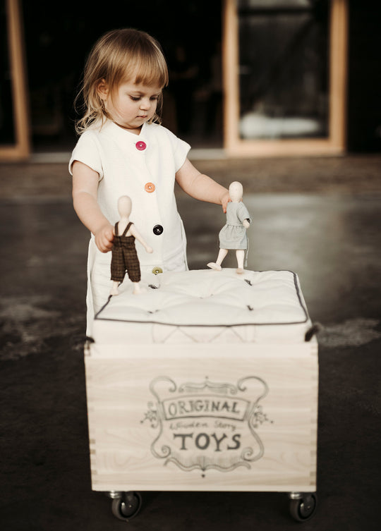 Wooden Beech Doll with Dress