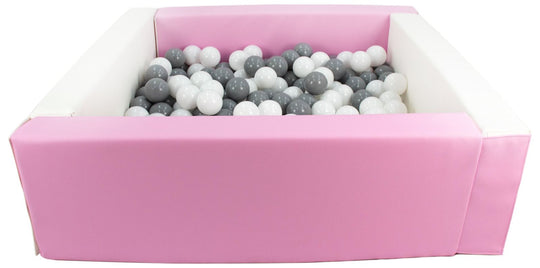 Square eco-leather ball pit with 300 balls, 5 elements