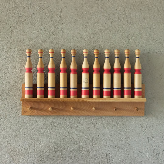 Wooden Bowling Pins - Red