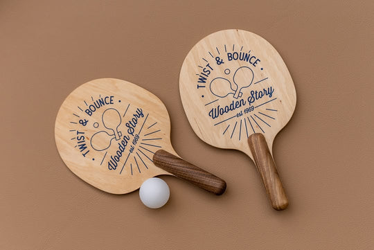 Twist & Bounce - Wooden Ping Pong Paddles