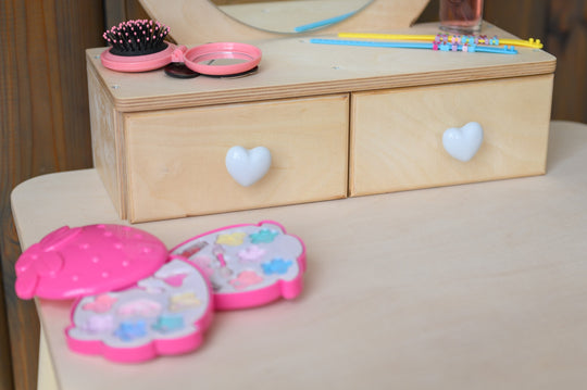 Princess Beauty Table with Mirror - Crown