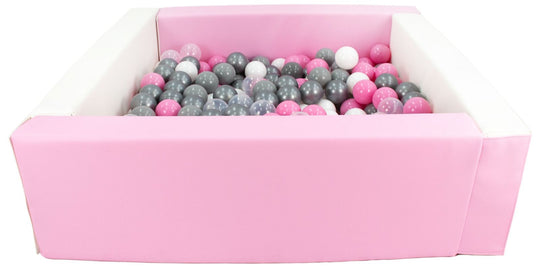 Square eco-leather ball pit with 200 balls, 5 elements