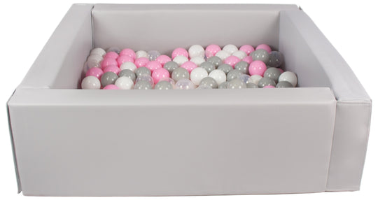 Square eco-leather ball pit with 200 balls, 5 elements