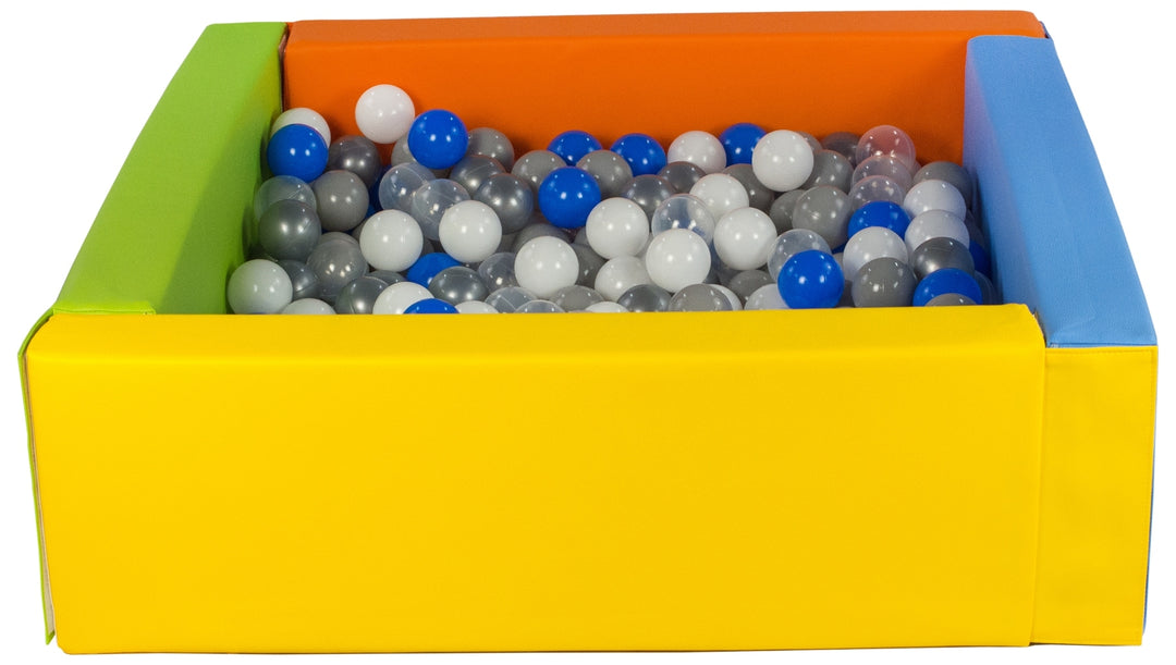 Square eco-leather ball pit with 300 balls, 5 elements
