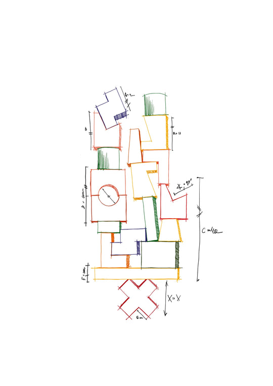 Wooden Tower Puzzle - Colorful
