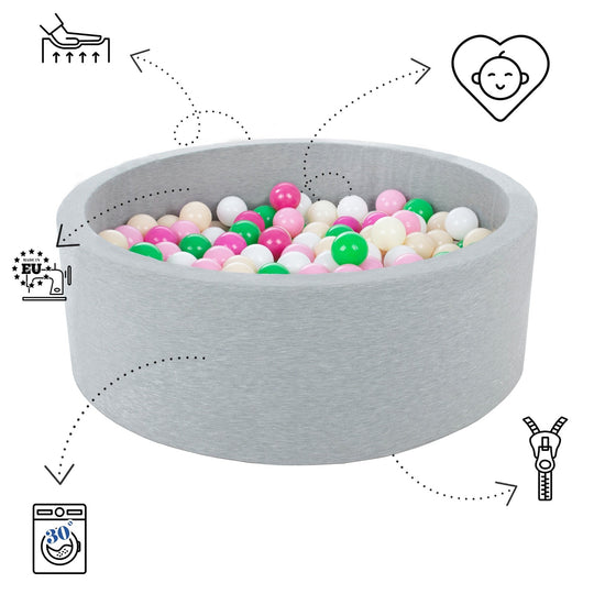 Grey ball pit + 300 balls