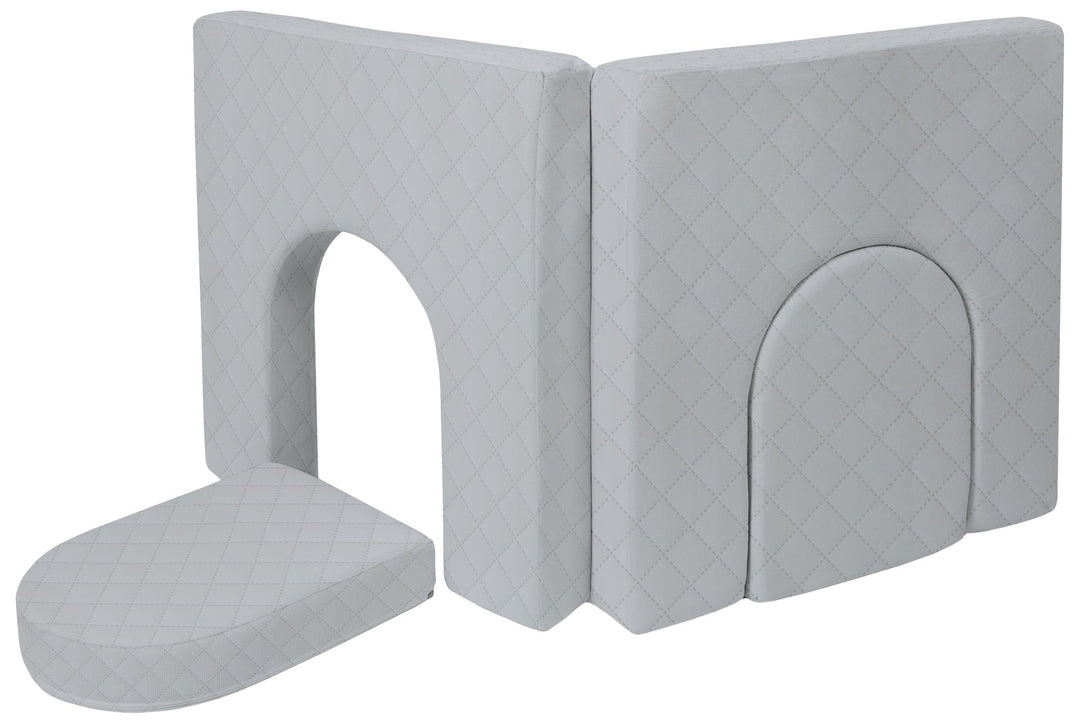 Modular sofa bed, multifunctional foam blocks, car with steering wheel