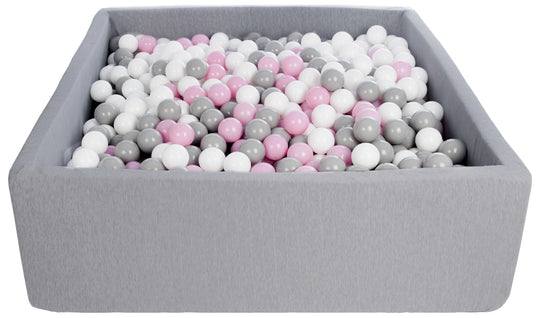 Soft Jersey ball pit with 1200 balls, 120x120 cm