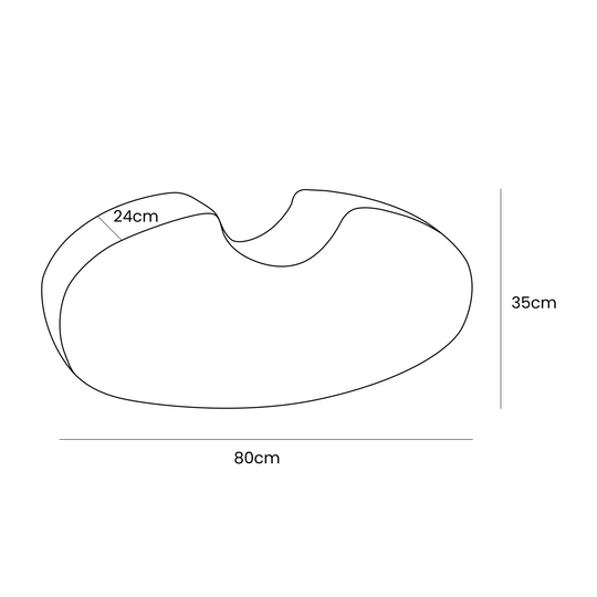 Bean Shape Foam Module - White Boucle