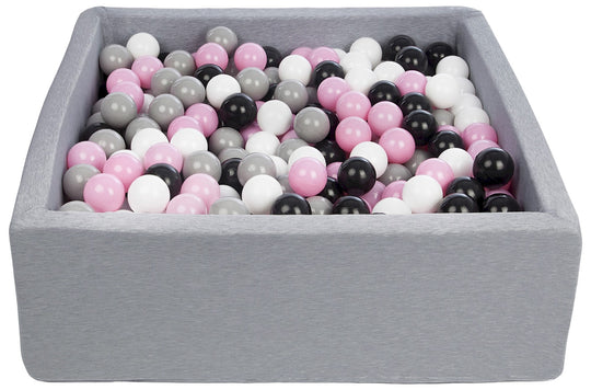 Soft Jersey ball pit with 450 balls, 90x90 cm