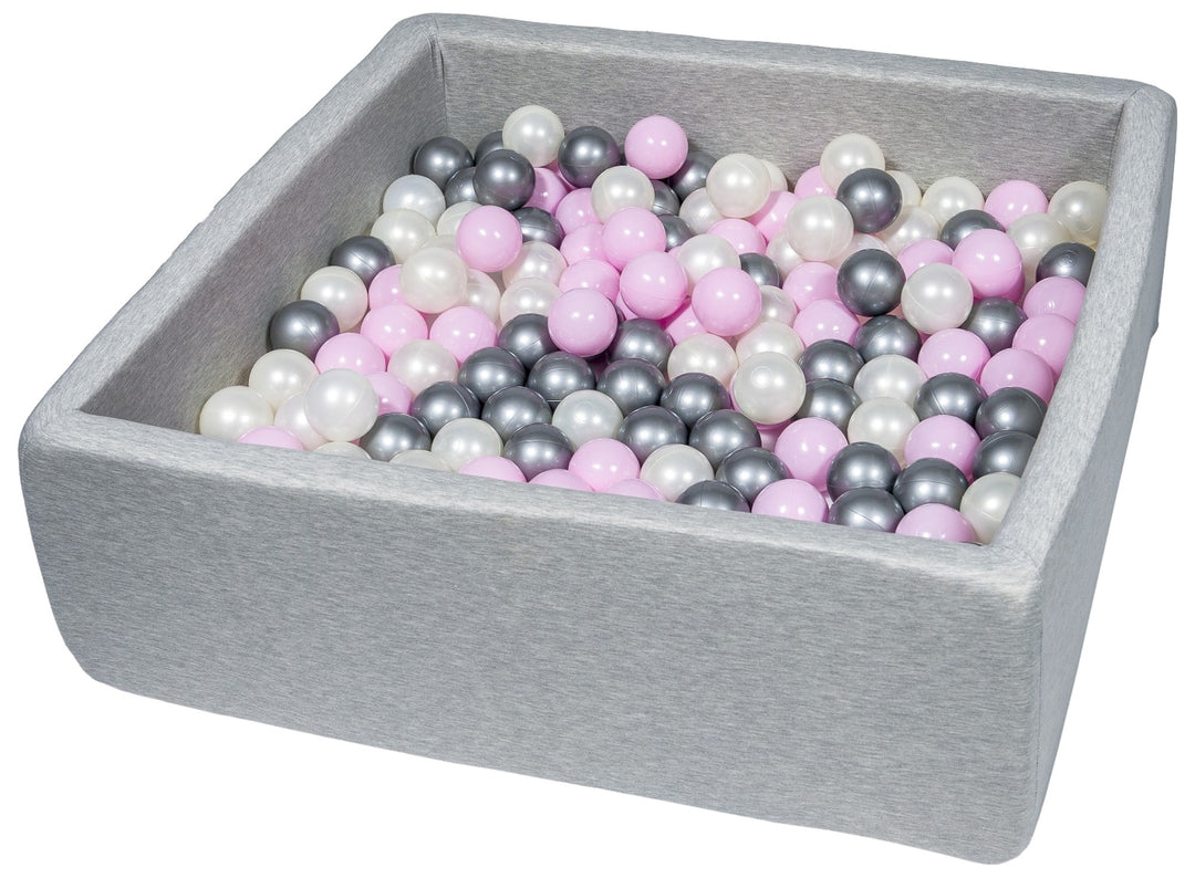 Soft Jersey ball pit with 200 balls, 90x90 cm