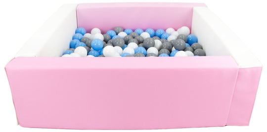 Square eco-leather ball pit with 200 balls, 5 elements