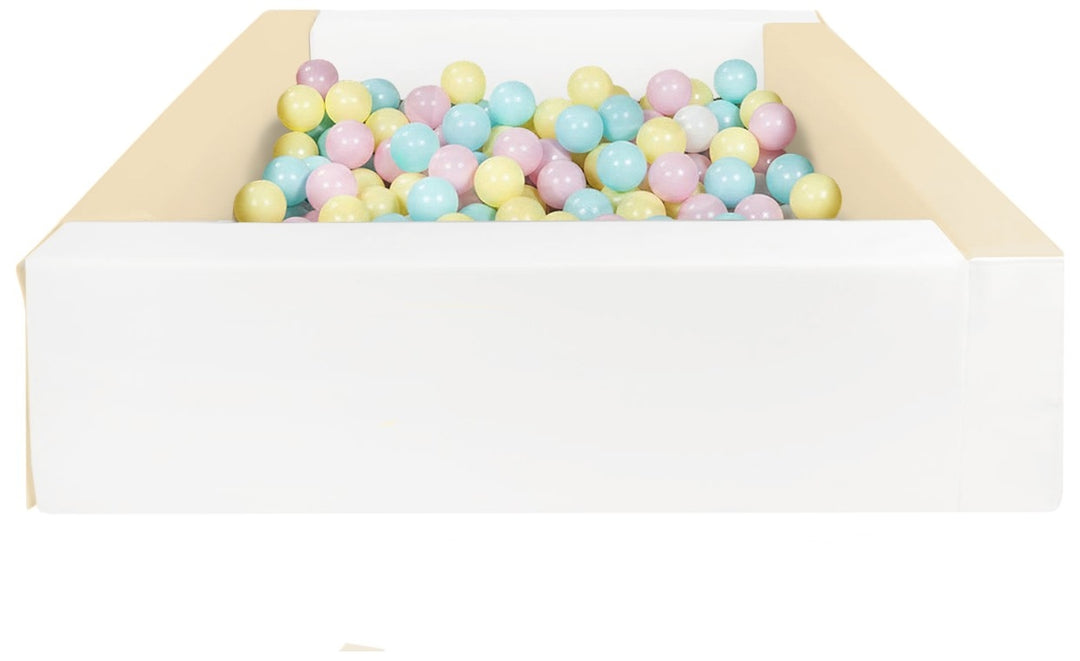 Square eco-leather ball pit with 200 balls, 5 elements