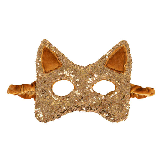Cat Mask - Gold Sequins