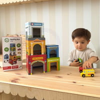 City Vehicles in Boxes Puzzle Cubes