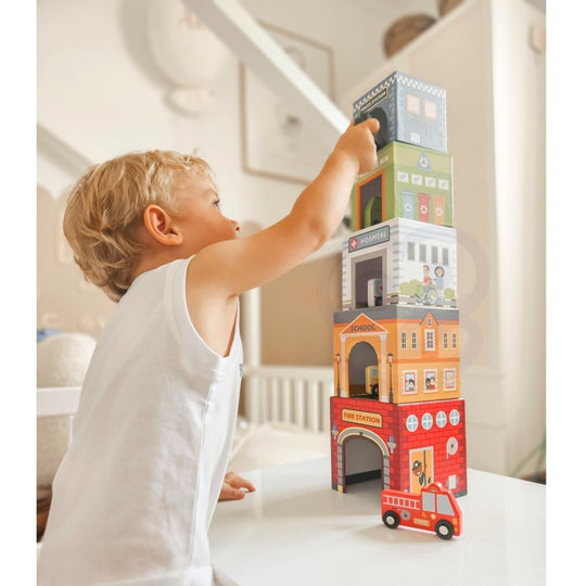 City Vehicles in Boxes Puzzle Cubes