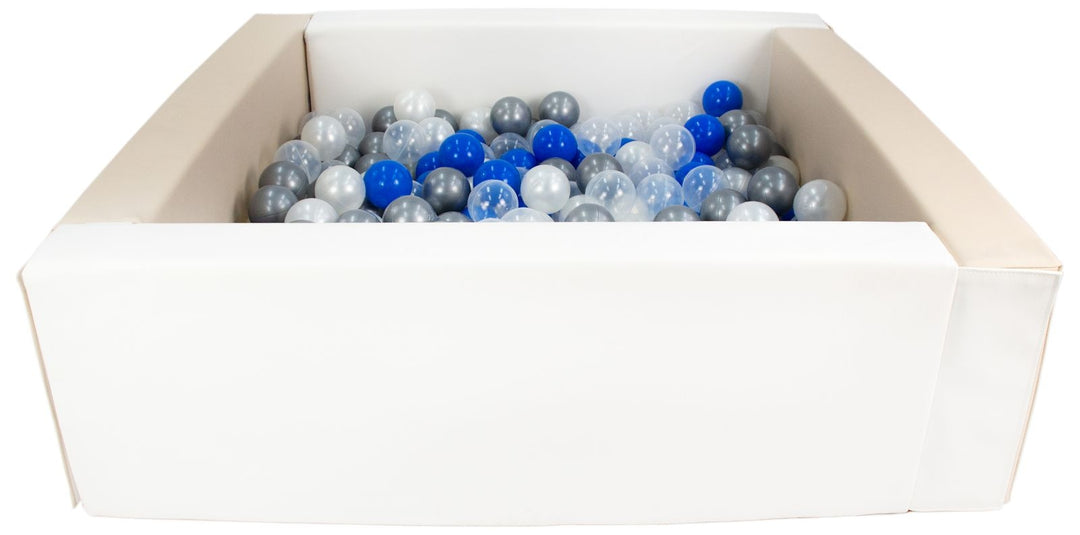 Square eco-leather ball pit with 200 balls, 5 elements