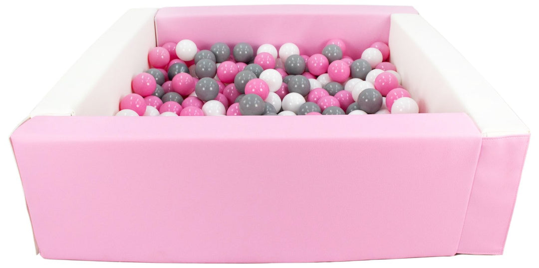 Square eco-leather ball pit with 300 balls, 5 elements