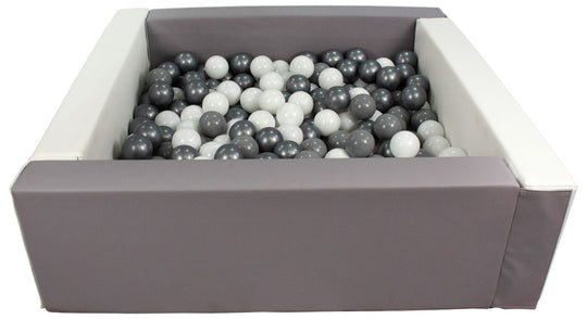 Square eco-leather ball pit with 300 balls, 5 elements