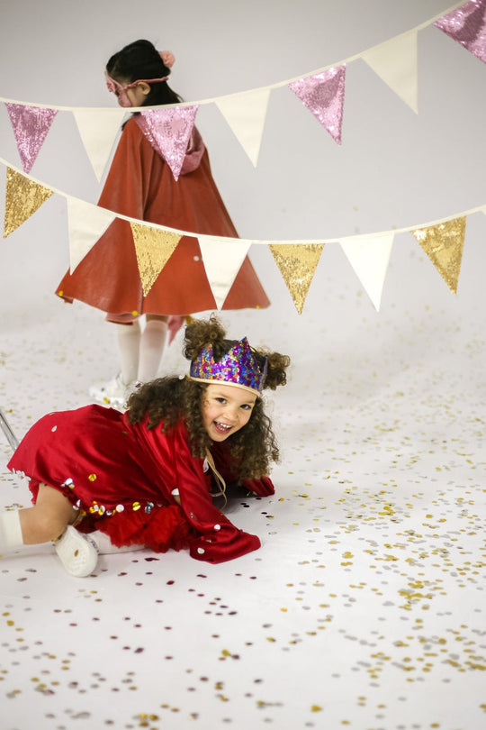 Sequin Garland - Gold and Beige