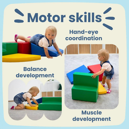 Soft Play 6 Foam Block Set - Pastel Pink Explorer