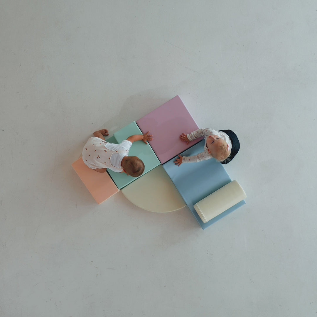 Soft Play 6 Foam Block Set - Light Pastel Explorer