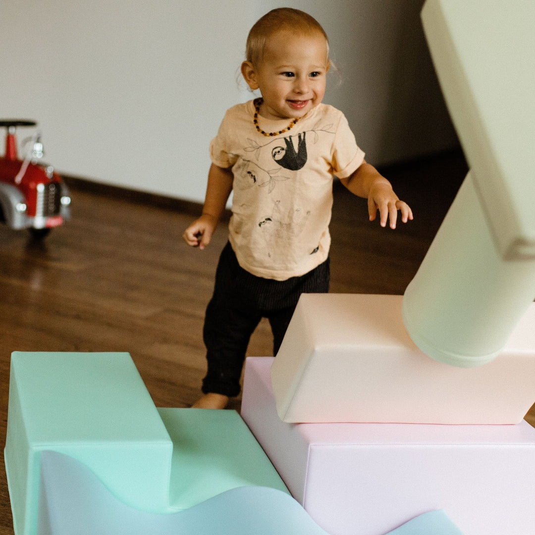 Soft Play 6 Foam Block Set - Light Pastel Explorer