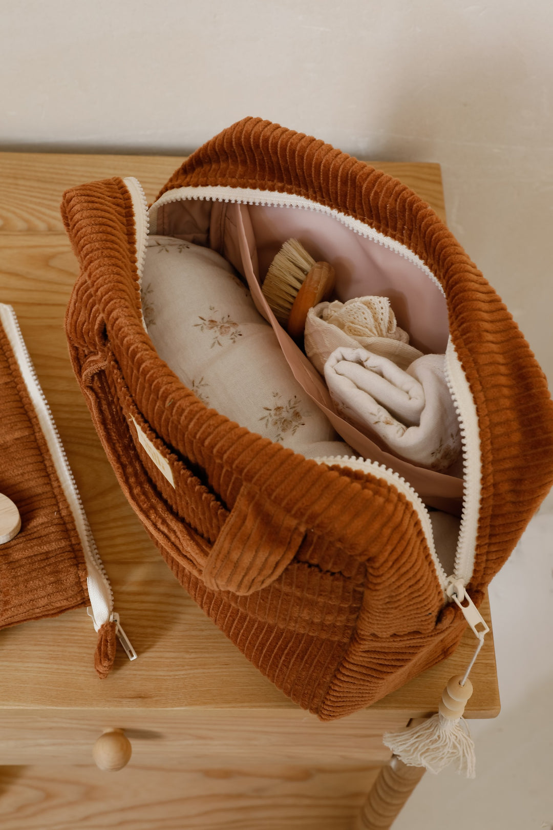 Make-Up Bag Set of 2 - Caramel