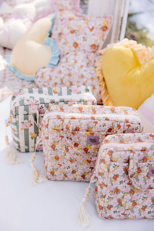Large Make-Up Bag - Green Garden