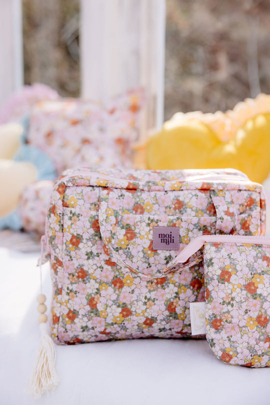 Large Make-Up Bag - Green Garden