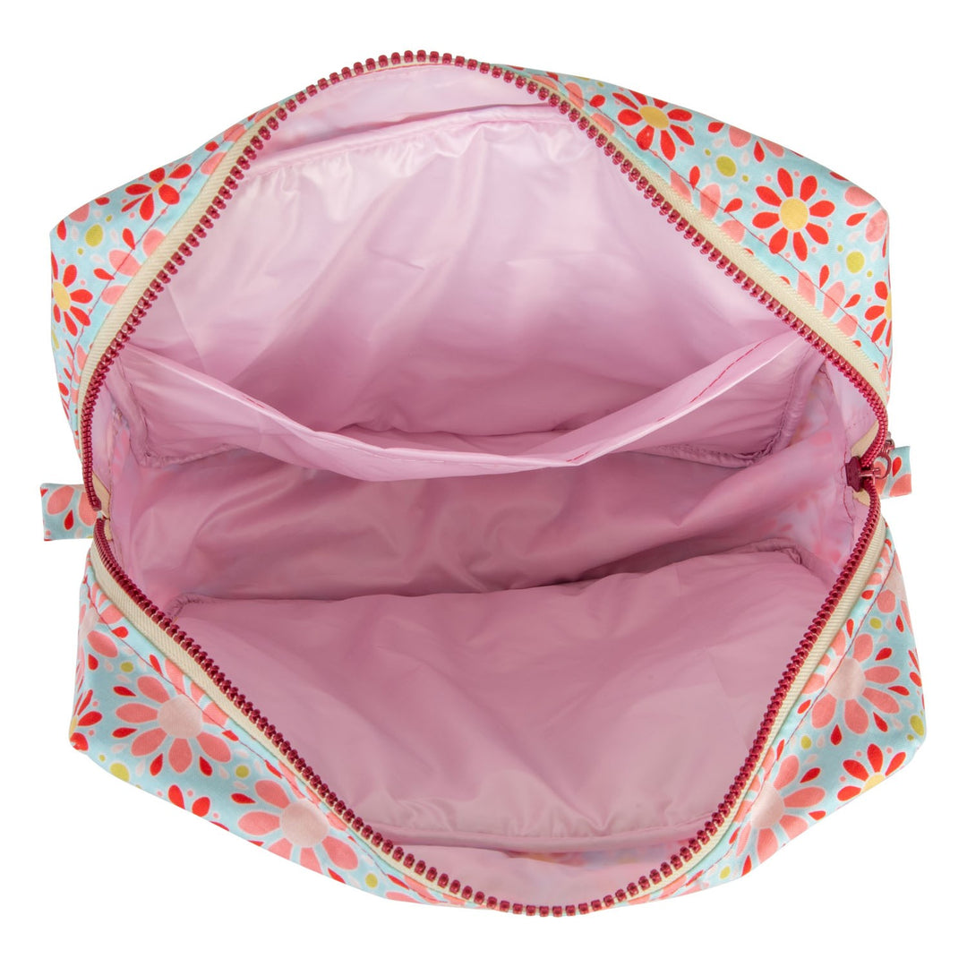 Large Make-Up Bag - Red Flowers