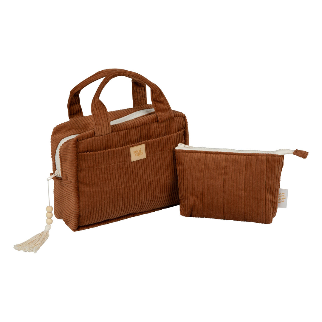 Make-Up Bag Set of 2 - Caramel