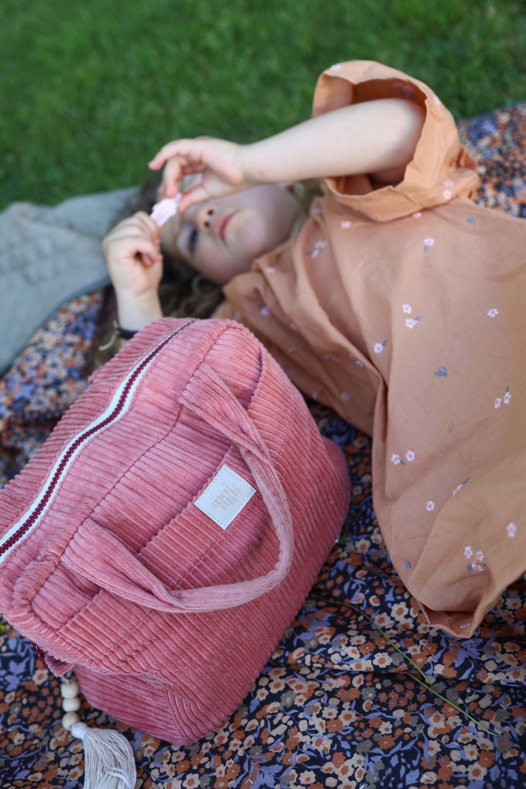 Make-Up Bag Set of 2 - Coral