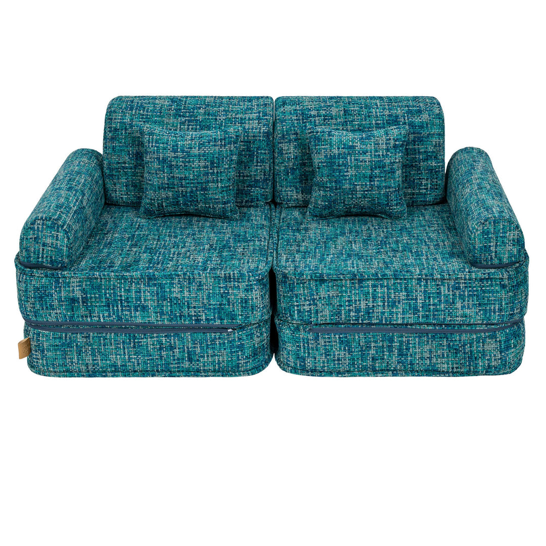 Medium Modular Sofa for Kids - Tangle Lagoon Blue