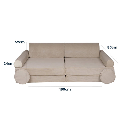 MeowBaby® Large Slimcord Premium Sofa - Lime