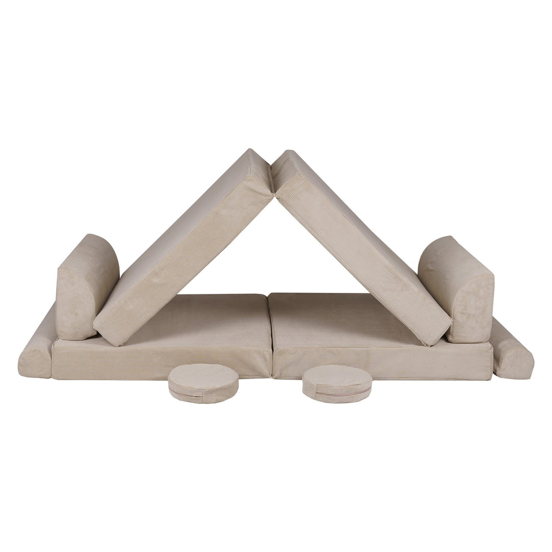 MeowBaby® Large Slimcord Premium Sofa - Taupe