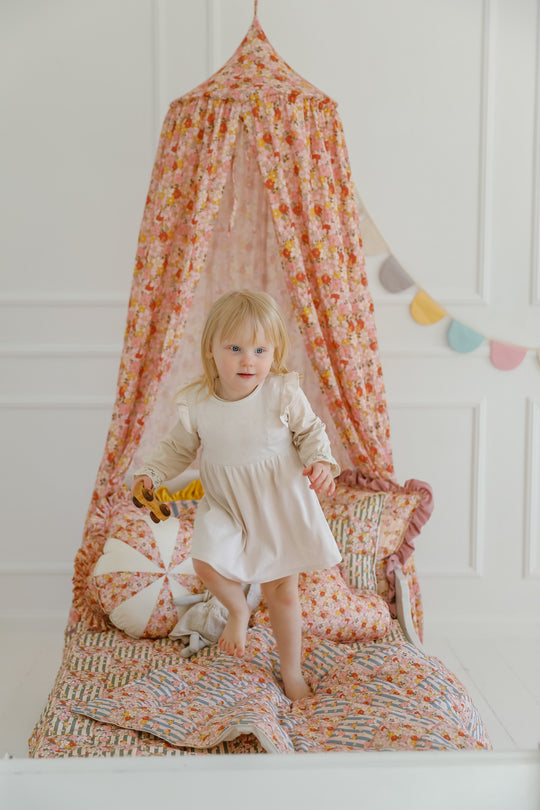 Organic Cotton Canopy - Spring Garden