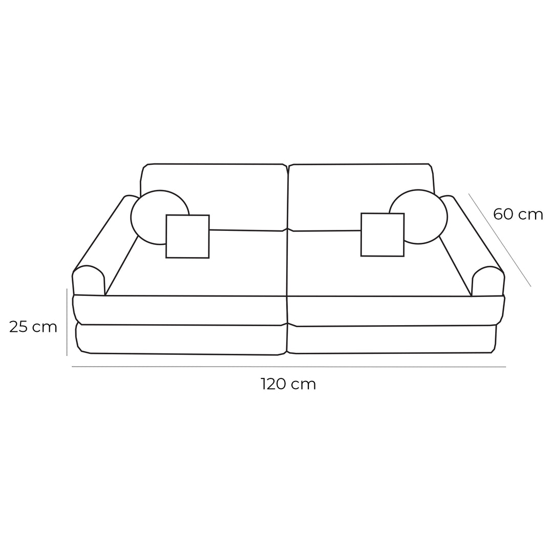 Large Modular Sofa for Kids - Premium Boucle, Champagne Ecru