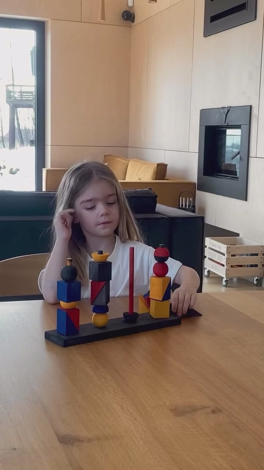 Montessori-inspired Modern Stacking Toy Modern X