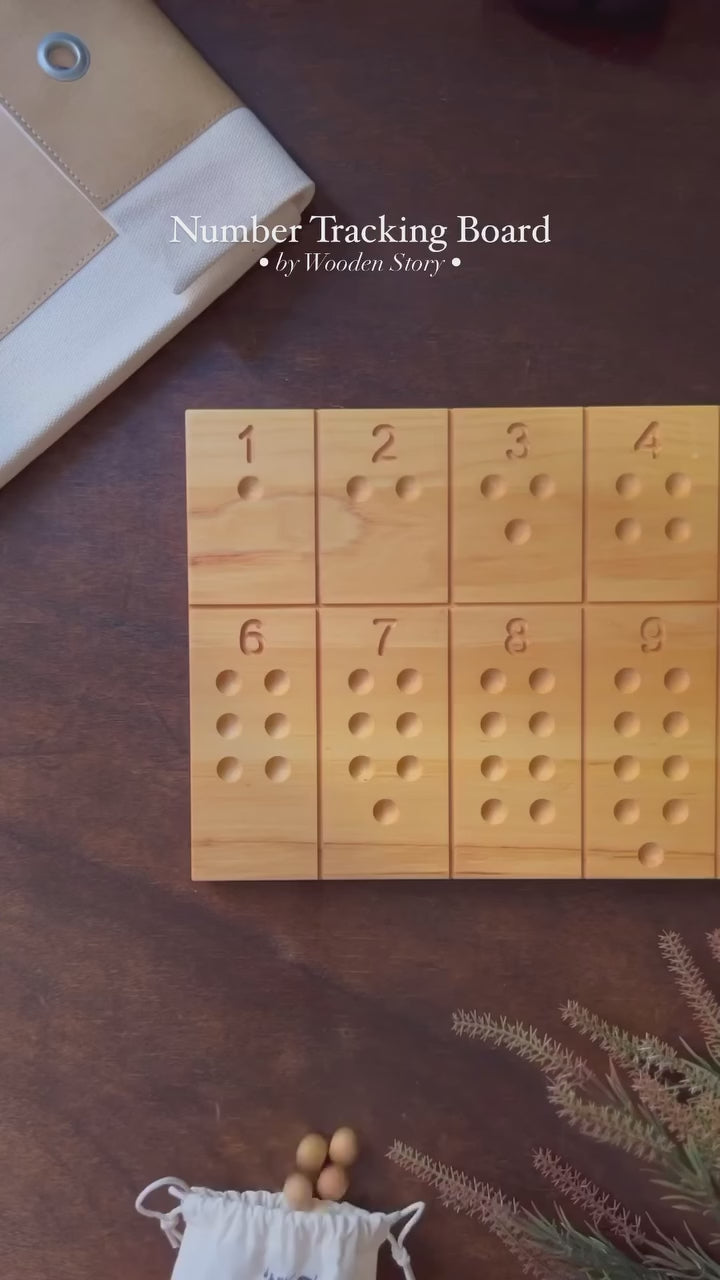 Wooden Montessori Number Board